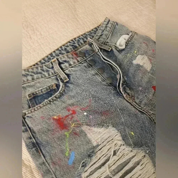 Carmar denim painted distressed jeans - Picture 3 of 8